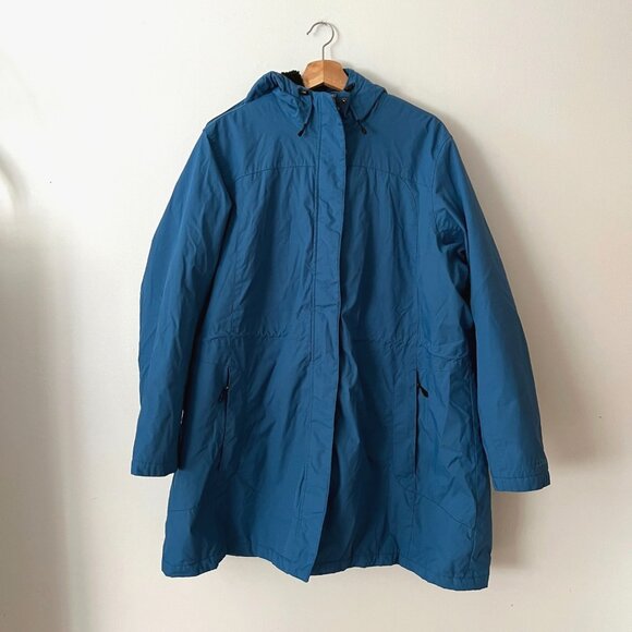 L.L. Bean Winter Warmer Insulated Water Resistant Coat Blue Women's Plus Size 2X - Picture 1 of 9